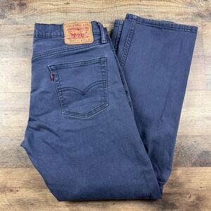 Levi's 514 Series Blue Straight Regular Fit Denim Jeans Logo Pockets 34x30